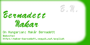 bernadett makar business card